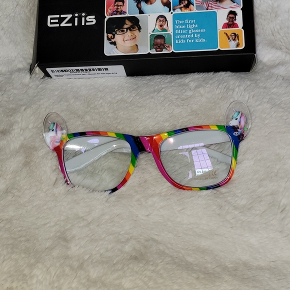 Kids unicorn blue screen glasses - Picture 1 of 5
